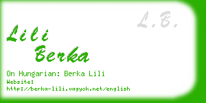 lili berka business card